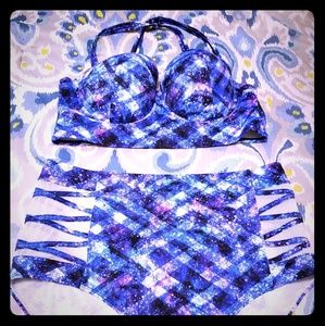 Womens 2 Piece High Waisted Bathing Suit